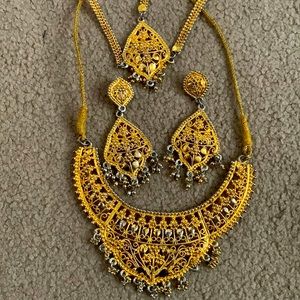 Gold and Silver Full Indian Jewelry Set